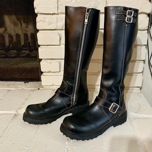 John Fluevog Black Kneehigh Boots Size 7.5